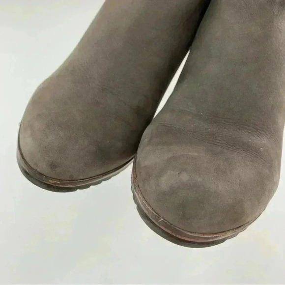 Caslon womens booties size 38 gray suede pull on belted wedge boots - Picture 7 of 14